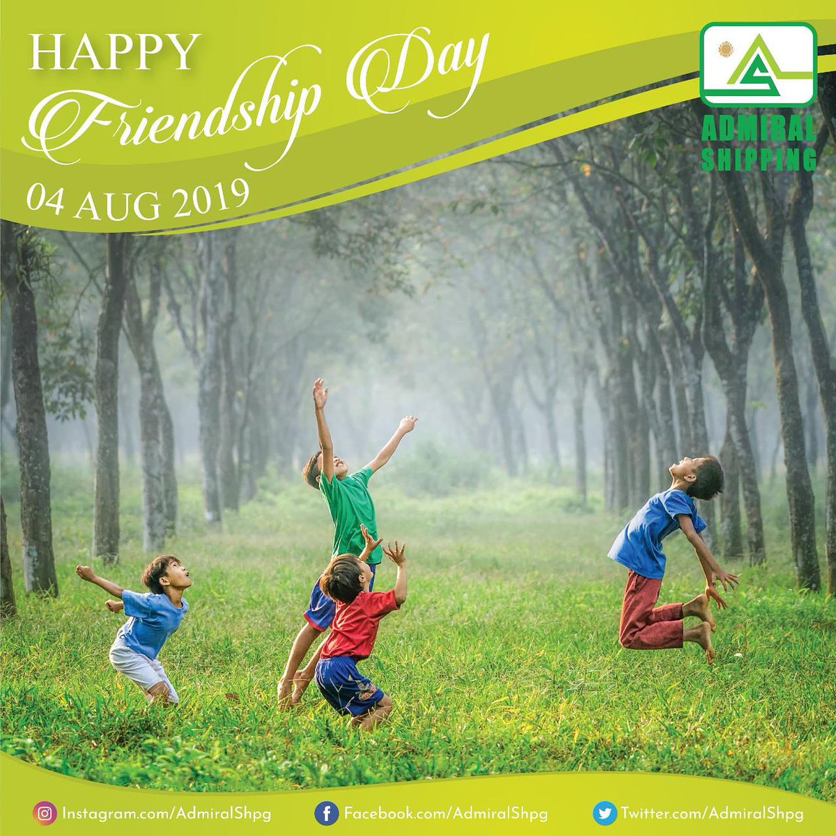AdmiralShpg's tweet photo. From Admiral Shipping Ltd.
Happy Friendship Day to all..

#friendship #friendshipday #friendshipday2019 #friendshipdayspecial #friendshipday2k19 #friendshipdaypost #happyfriendshipday #happyfriendshipday❤️ #sunrichsocial #sunrichcompanies #sunrichgroup https://t.co/WJOyB8uWho