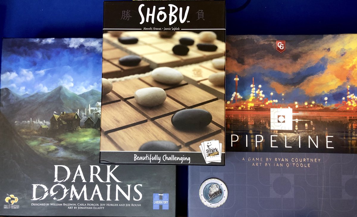 HeavyCardboard's tweet photo. Tomorrow is the final day of #LiveStreamingThruGenCon!

Subscribe at https://t.co/9H6vtrkZy7 then Tune in for this line up:

1100 EDT #Pipeline by @Capstone_Games

1400 EDT #DarkDomains by Laboratory H

1900 EDT #Shobu by @SmirkandDagger

#GenCon19 Contest https://t.co/StxVNVJjIA https://t.co/1cmoIW3ttG