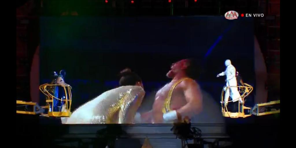 shaktimatahari's tweet photo. No me la iba a perder!! #TeamBluedemon #TriplemaniaXXVII @BlueDemonjr https://t.co/2AmdRqw4l8