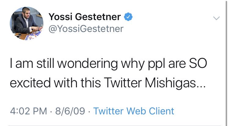 3/ This week is 10 years since I first tweeted Aug 6, 2009 at 4:02 PM (The tweet:  https://twitter.com/yossigestetner/status/3168564311?s=21 ). This platform has many upsides but many downsides too; especially for brands/companies and especially how rules are applied here based on a whim. You can tweet things that