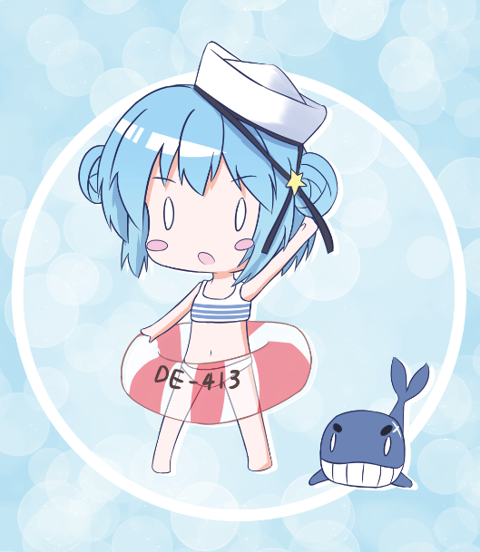 サミュエル・B・ロバーツ(艦これ) 「【新刊告知2】 Samuel.B.Robertsことサムちゃんの夏なイラスト本で」|永風とばる🍃1日目(土)西は-08bのイラスト