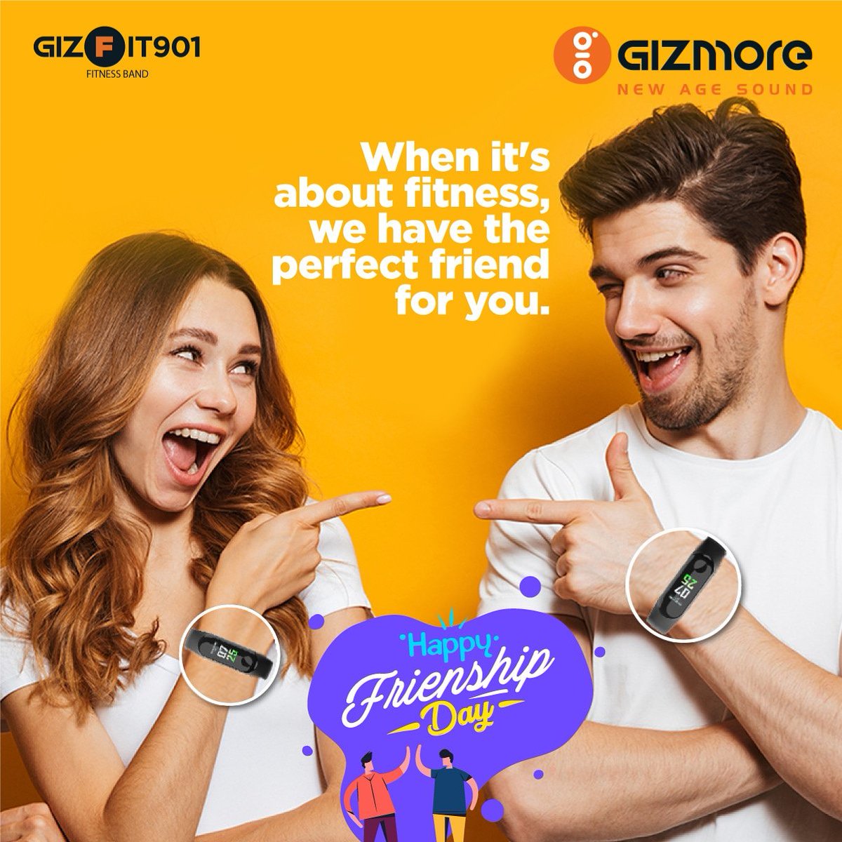 gizmoreindia's tweet photo. This friendship day get yourself the perfect friend you could count on.
#Gizmore #newagesound #newagefitness #happyfriendshipday #friendshipband #fitnessband #gifitItToYou #perfectfriend #fitness #health #gymbuddies https://t.co/TgG7ob6UGk