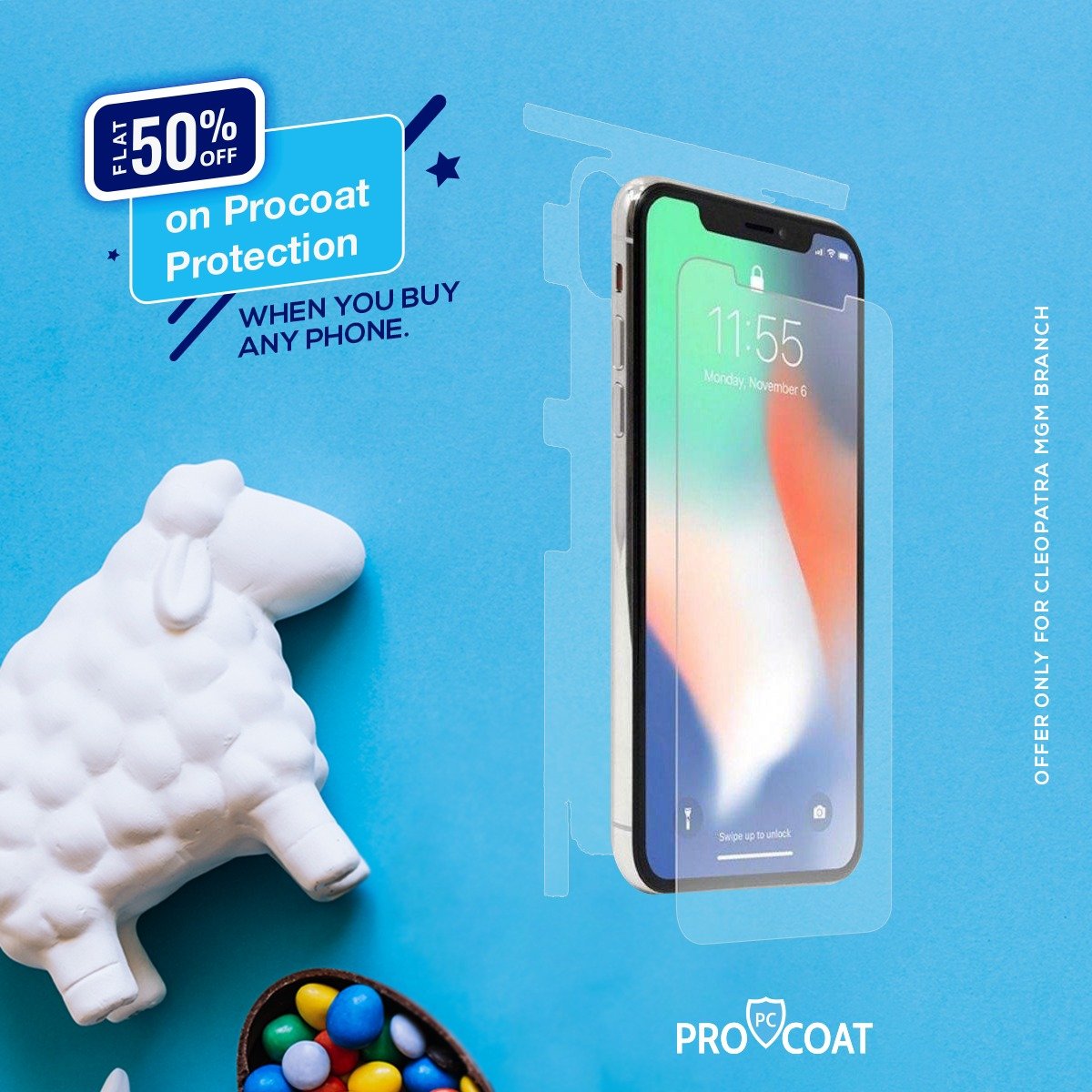 ProcoatStore's tweet photo. Hurry up and get 50% Off!
On Procoat Protection with life time replacement Warranty,
Offer Valid at Cleopatra Muscat Grand Mall Branch only.
أسرعوا واحصلوا على تخفيض ٥٠٪؜
على طبقة حماية بروكوت مع ضمان استبدال مدى الحياة.
العرض سارٍ في محل كليوباترا، فرع مسقط جراند مول فقط. https://t.co/H221LlDaJz