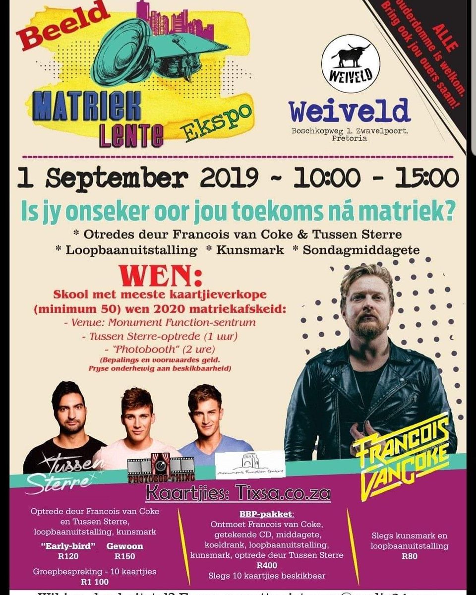 Kaartjies NOU beskikbaar !!! Trots Ondersteun Deur Entertainment &amp; Event Factory #eefactory <a href="/FrancoisVanCoke/">Francois van Coke</a> <a href="/TussenSterre/">TussenSterre</a>