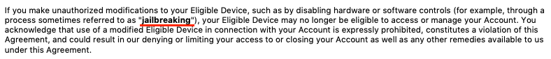 ariffmac's tweet photo. #AppleCard Customer Agreement kata no #jailbreaking... https://t.co/XYp6Z2fjAB