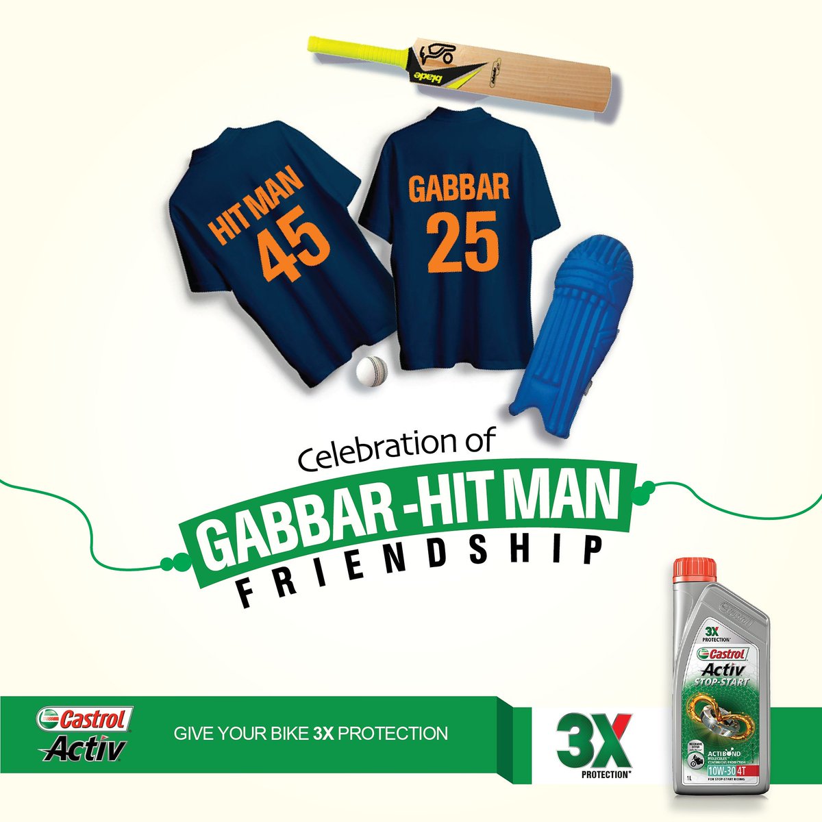 CastrolActivIN's tweet photo. We celebrate the friendship of the opening duo that has given the team #ContinuousProtection time and again.Wishing everyone a Happy Friendship Day. https://t.co/xvvvs4JUFS