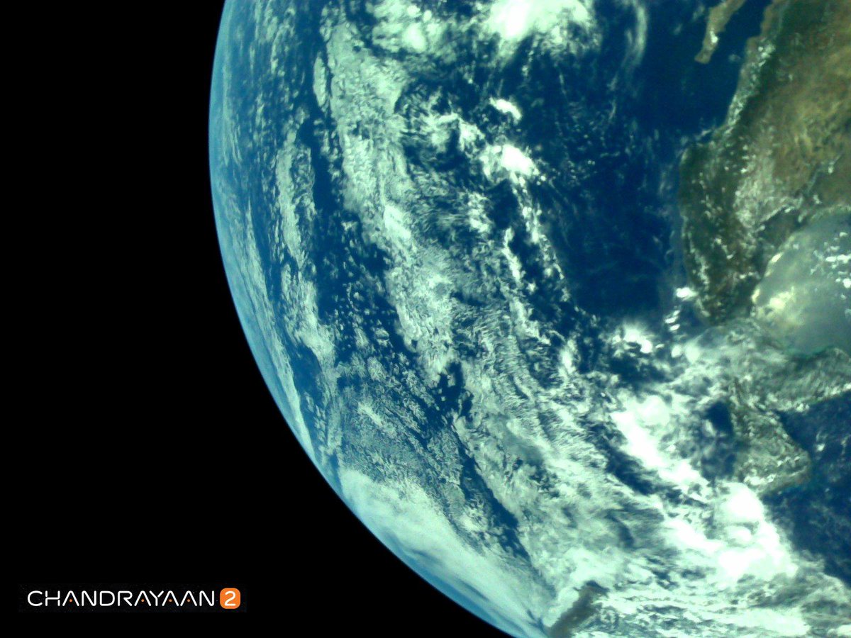 #ISRO
First set of beautiful images of the Earth captured by #Chandrayaan2 #VikramLander
Earth as viewed by #Chandrayaan2 LI4 Camera on August 3, 2019 17:28 UT