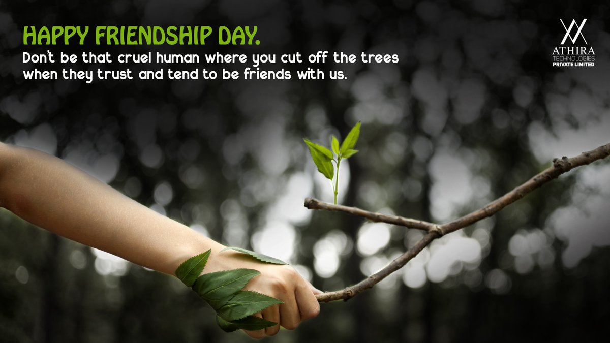 AthiraTechBLR's tweet photo. Nature says: Thank you, friend. For saving my life beyond your benefits.π€
#HappyFriendshipDay #FriendshipDay #Friends #Nature #NatureLove #SaveNature #SaveLife #Social_Media #Digital_Marketing #Athira #AthiraTech #AthiraTechnologies https://t.co/r1fpbXzBvT