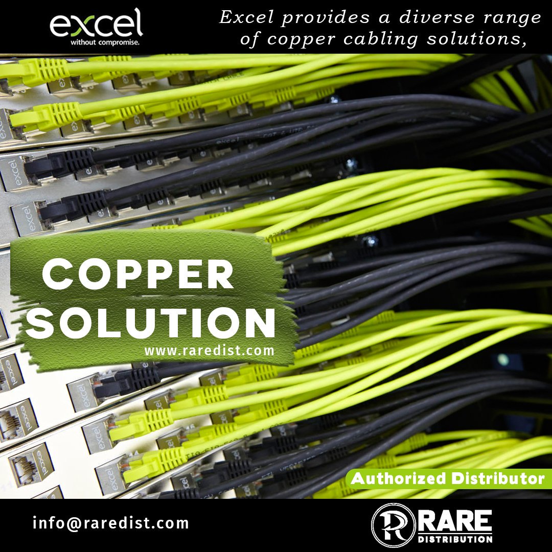 RareDist's tweet photo. Copper Solution

Authorized Distributor #RareDistribution

#excel #raredistribution #excelqatar #excelnetworking #exceldistribution #datacenter #coppersolution https://t.co/hv7fweFxdk