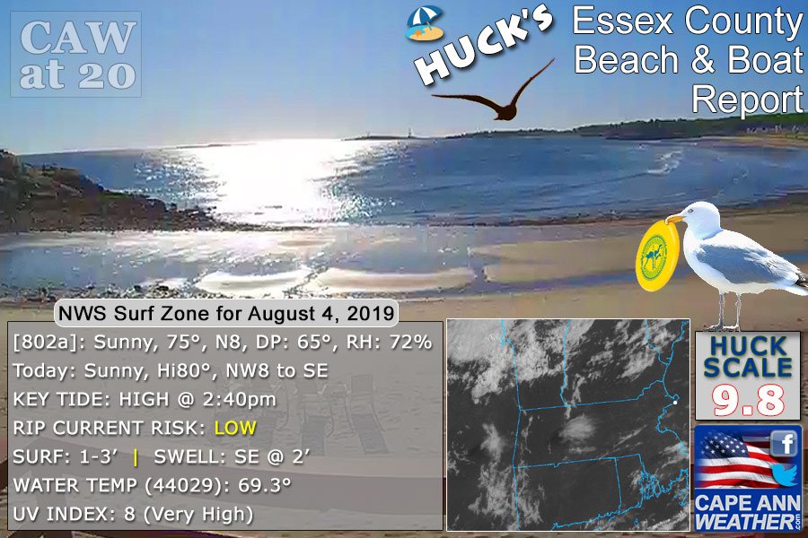 CapeAnnWeather's tweet photo. 🌞HUCK'S #EssexCounty Beach ⛱️ and Boat ⛵️ Report for beaches/waters #Salisbury to #Nahant
⚡️Perfect New England beach day! 💯
#Gloucester #Rockport #Manchester, #EssexRiver #PlumIsland #IpswichBay #HalibutPoint #MassBay #AnnisquamRiver
#CAWat20 https://t.co/TyxXSXZqfE