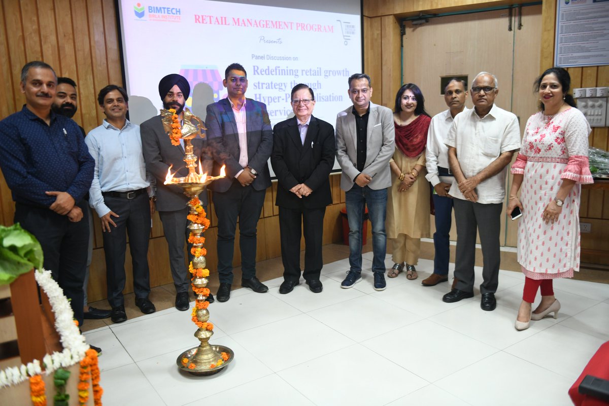 RetailiaBimtech's tweet photo. #RetailManagementProgram @BIMTECHNoida organised Panel Discussion on "Redefining Retail Growth Strategies through Hyper-personalisation of Services" on August 2nd, 2019. Our esteemed Panelists from industry shared insights on the topic.
@directorBIMTECH https://t.co/ZC3EnMsMkf
