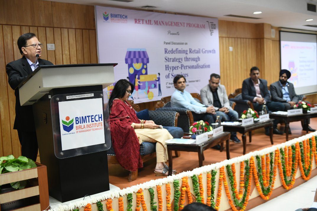 RetailiaBimtech's tweet photo. #RetailManagementProgram @BIMTECHNoida organised Panel Discussion on "Redefining Retail Growth Strategies through Hyper-personalisation of Services" on August 2nd, 2019. Our esteemed Panelists from industry shared insights on the topic.
@directorBIMTECH https://t.co/ZC3EnMsMkf