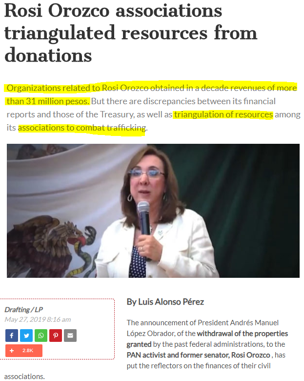 62/ Uh-Oh.. Breaking news..The lady in Purple, Rosi Orozco is having some properties taken from her... by President AMLO's newly formed "Institute to return the stolen to the People"?! Allegations going on for 10 years? Didn't the Royal couple vet Rosi? https://mexiconewsdaily.com/news/human-trafficking-activist-benefited-personally/