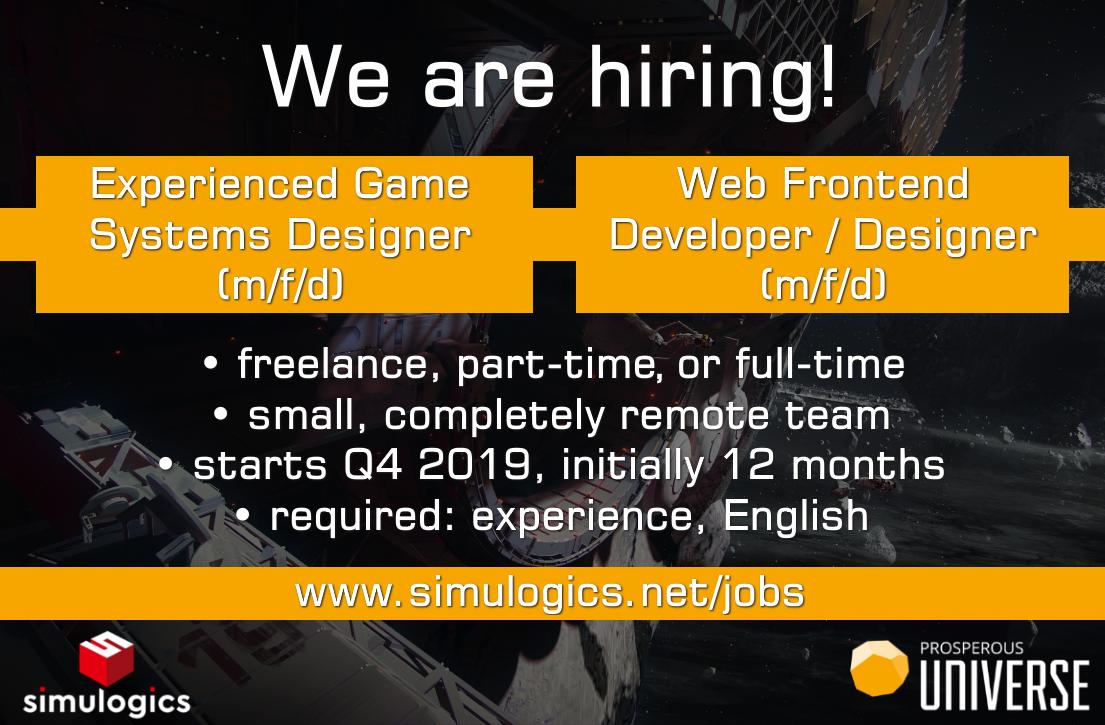 prosp_universe's tweet photo. We are hiring! If you are passionate about Prosperous Universe or space economy sims in general and you fit one of the profiles below, don't hesitate to get in touch! Read more: https://t.co/0BVO1Ma3TD 🚀 RTs appreciated. ❤️
#gamejobs #gamedev #indiedev https://t.co/yv50DeUFXk