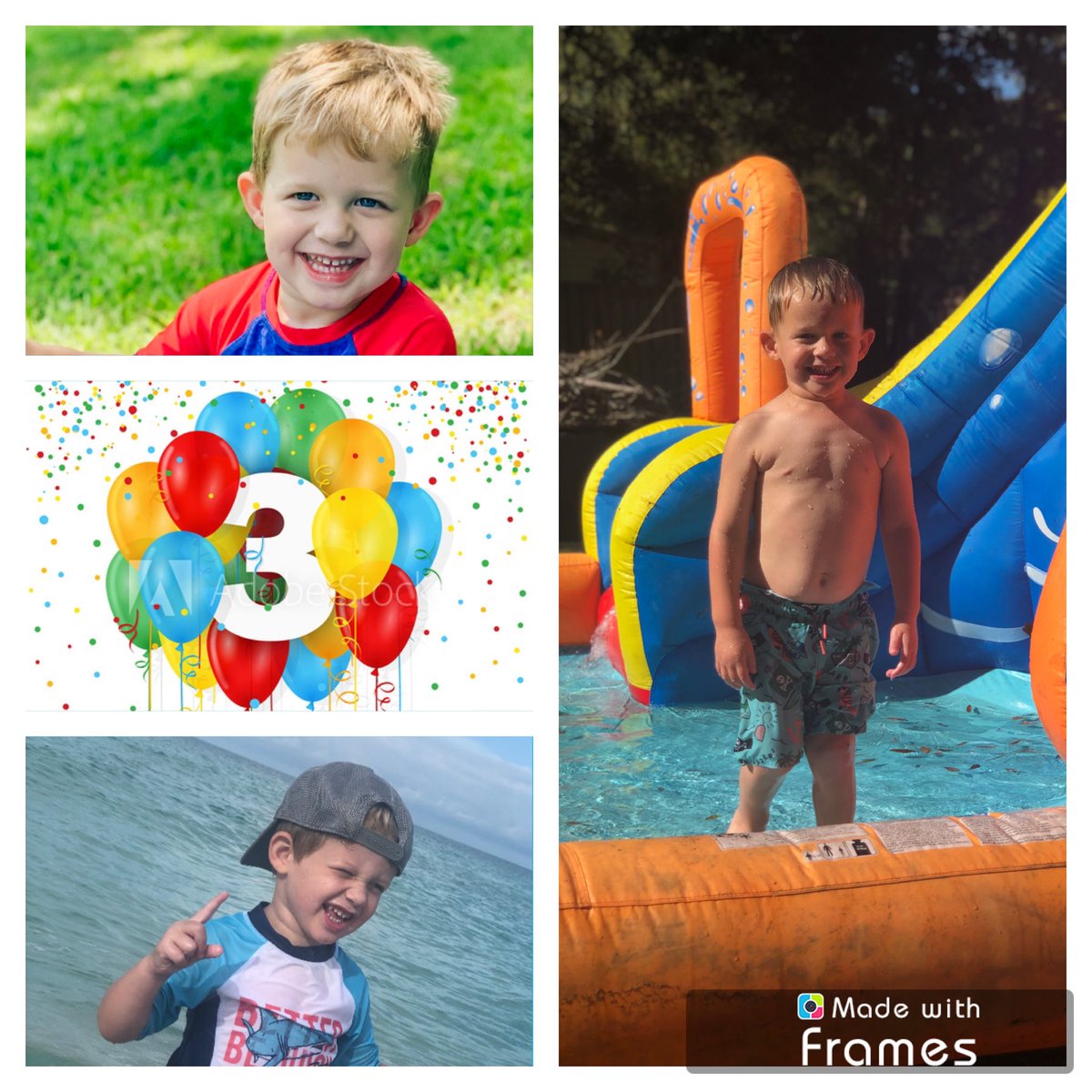 Happy 3rd birthday to my sweet and handsome little man Brady. You bring so much joy to our lives. We love you so very much!!! 🎁🎂🎈🎉❤️