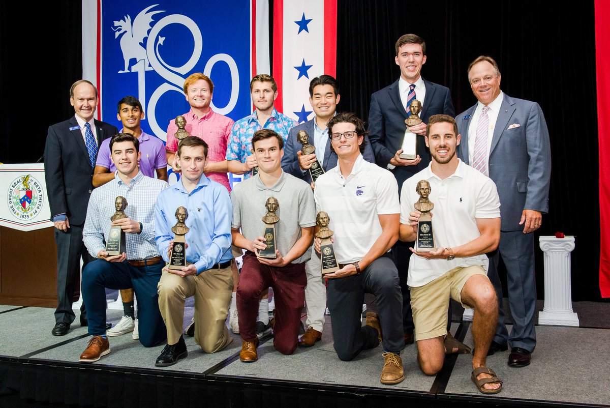 [Highest Honors] Congrats to the Fraternity’s 10 Knox Award-winning chapters recognized at last night’s Recognition Ceremony of the 180th General Convention: Centre, Creighton, Delaware, Denver, Kansas State, Kettering B, Nebraska, New Jersey,San Diego, Washington. #beta180