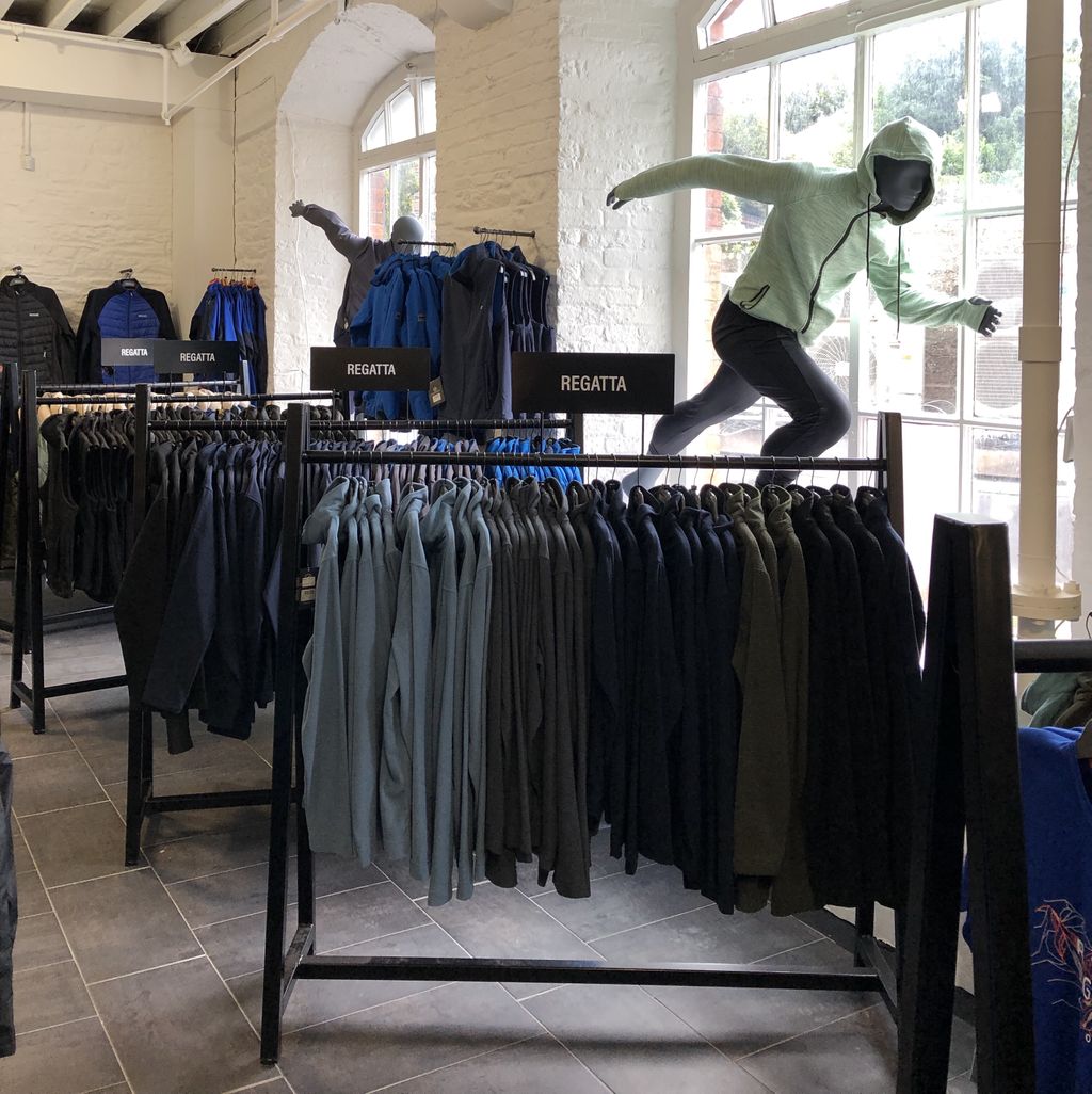 Blarney_Mills's tweet photo. Our brand new Athleisure section at our Blarney Woollen Mills Cork location is perfect for those who love the outdoors! Stocking amazing brands such as Irish designed @gympluscoffee and @RegattaOutdoors ... Display merchandised by our fantastic VM Jen 😍 🚴 #visualmerchandising https://t.co/hJX22ASNX1