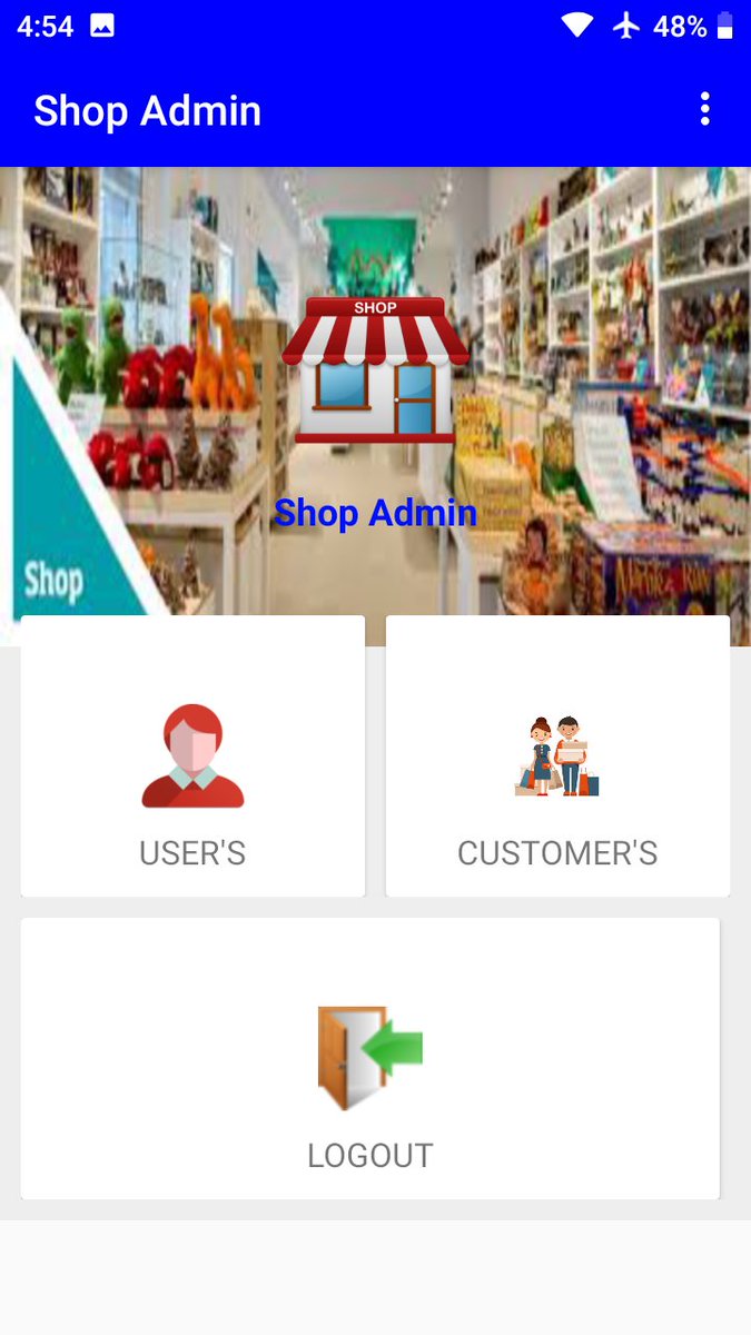 Shop management Android application