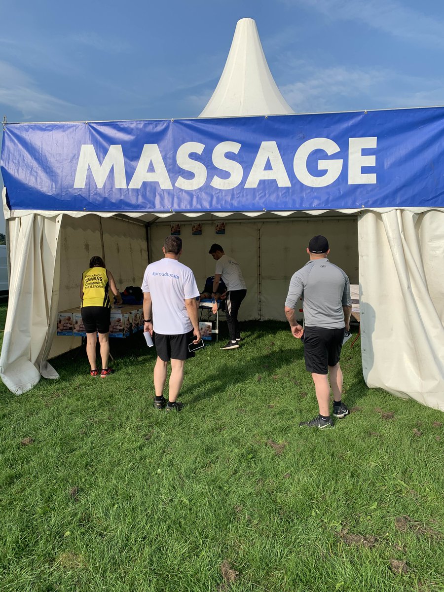 ReviveSportsMas's tweet photo. Getting busy already at the Jane Tomlinson’s Run For All @runforall York 10k. Pre-event #sportsmassage proving popular for today’s athletes preparing to smash those PBs! Come and get yours now! https://t.co/GFja1UZyhZ