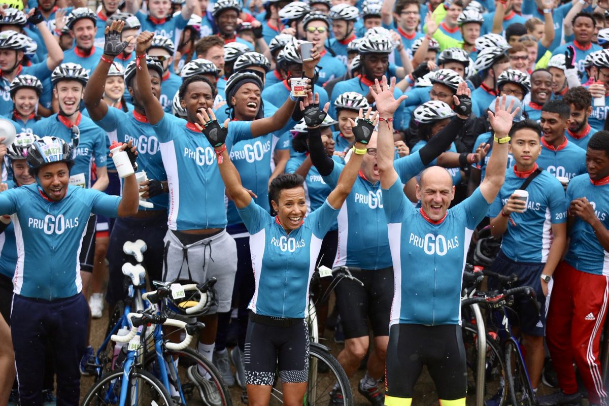 DameKellysTrust's tweet photo. Good luck to all the @PruGoals riders taking part in @RideLondon this morning! Hope you have a great day... #PruGOals https://t.co/w7Gw5bWiYa