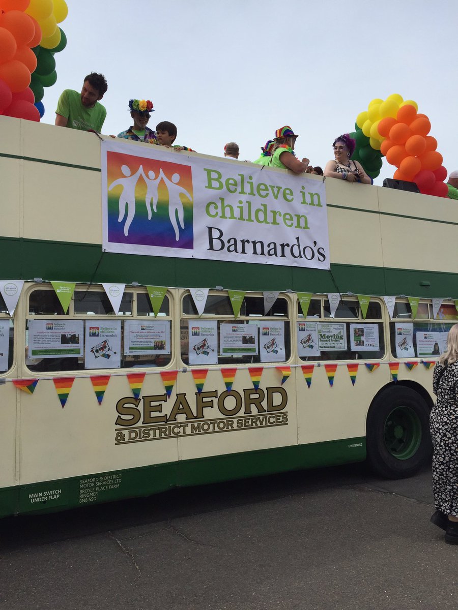 lucybarnardos1's tweet photo. Brightonpride@#Barnardos @SamEvansnetwork @hughsherriffe @hyorkston @barnardos reflecting on yesterday when a man in the crowd indicated his thanks to us as he mimed growing up from a toddler to a man in the care of Barnardo’s. A really moving moment of thanks in all the noise. https://t.co/IHoHzmYOKq