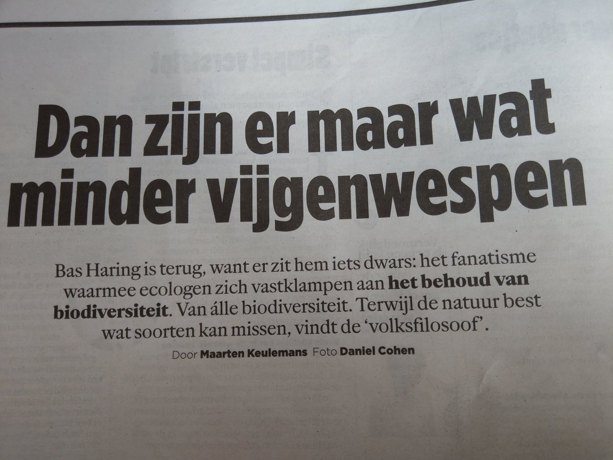 oljamaier's tweet photo. Wij kunnen vooral een soort missen: de mens zelf!
#basharing #biodiversiteit @volkskrant https://t.co/dmgIl8ARr4