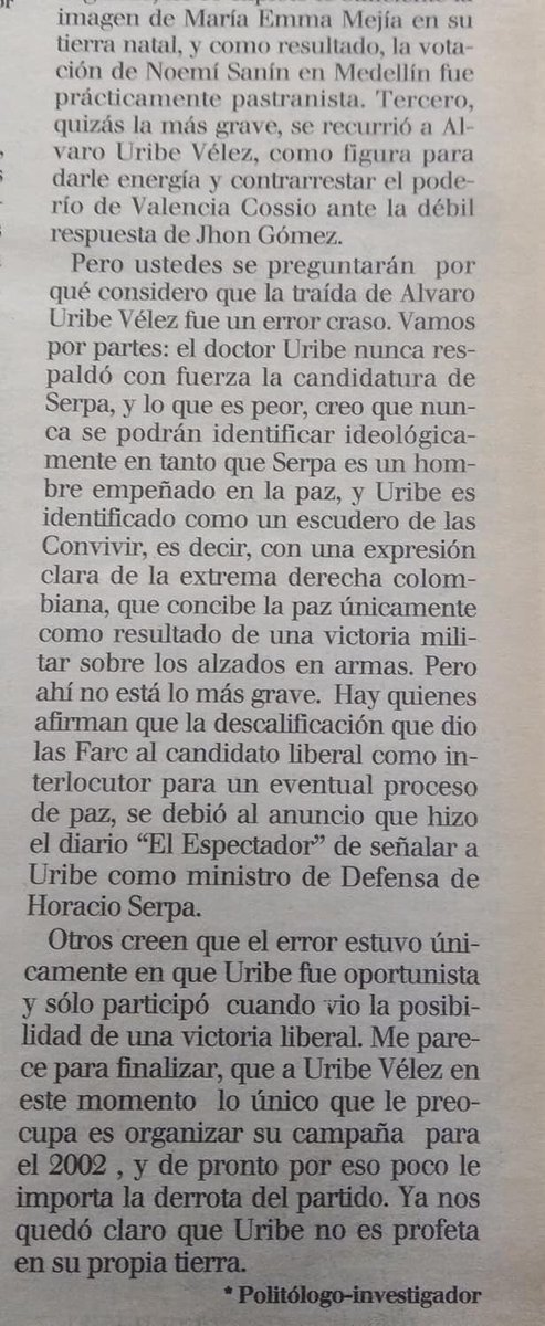 DanielSamperO's tweet photo. Lo que hay que hacer para que el cielo lo premie a uno con la presidencia: aliarse con las personas que ha criticado; con las personas que desprecia. He acá lo que escribía  el Iván Duque de antes... https://t.co/j5FIrammFh