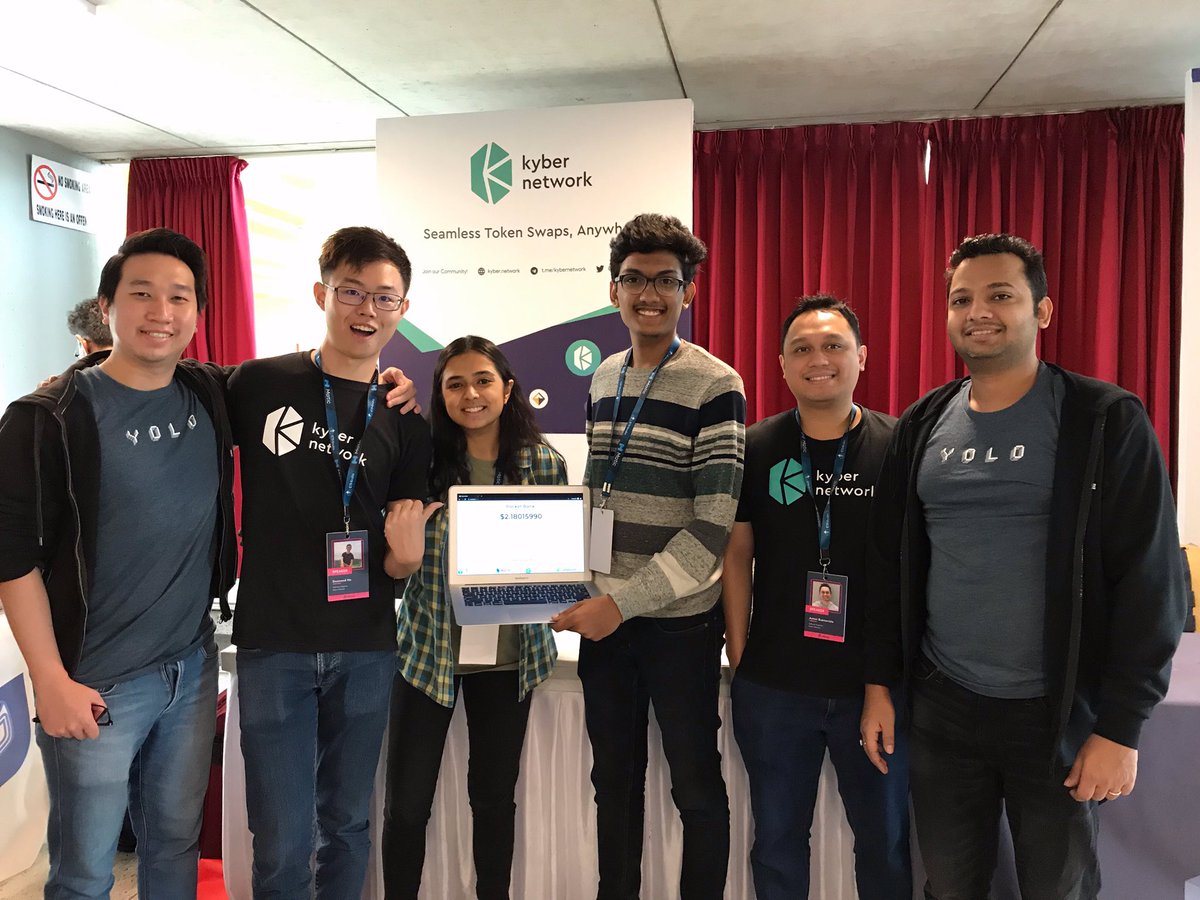 KyberNetwork's tweet photo. Pocket Bank built a 🔥crypto savings account, allowing anyone to login with @TorusLabs , convert any token into @MakerDAO $DAI with Kyber, earn interest using @compoundfinance and deposit/cash out using @sendwyre ! 📈💵 #DeFi #BuildwithKyber #ETHIndia 

https://t.co/r6nUI6kRtG https://t.co/HgFt0XjQmR