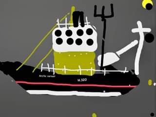 ⁦<a href="/peter_levy/">Peter Levy</a>⁩ Picture from James Munro aged 7 Victoria Dock. Celebrating the sail of the Artic Corsair. Maybe a good pic for Look North. #wouldmakehisday