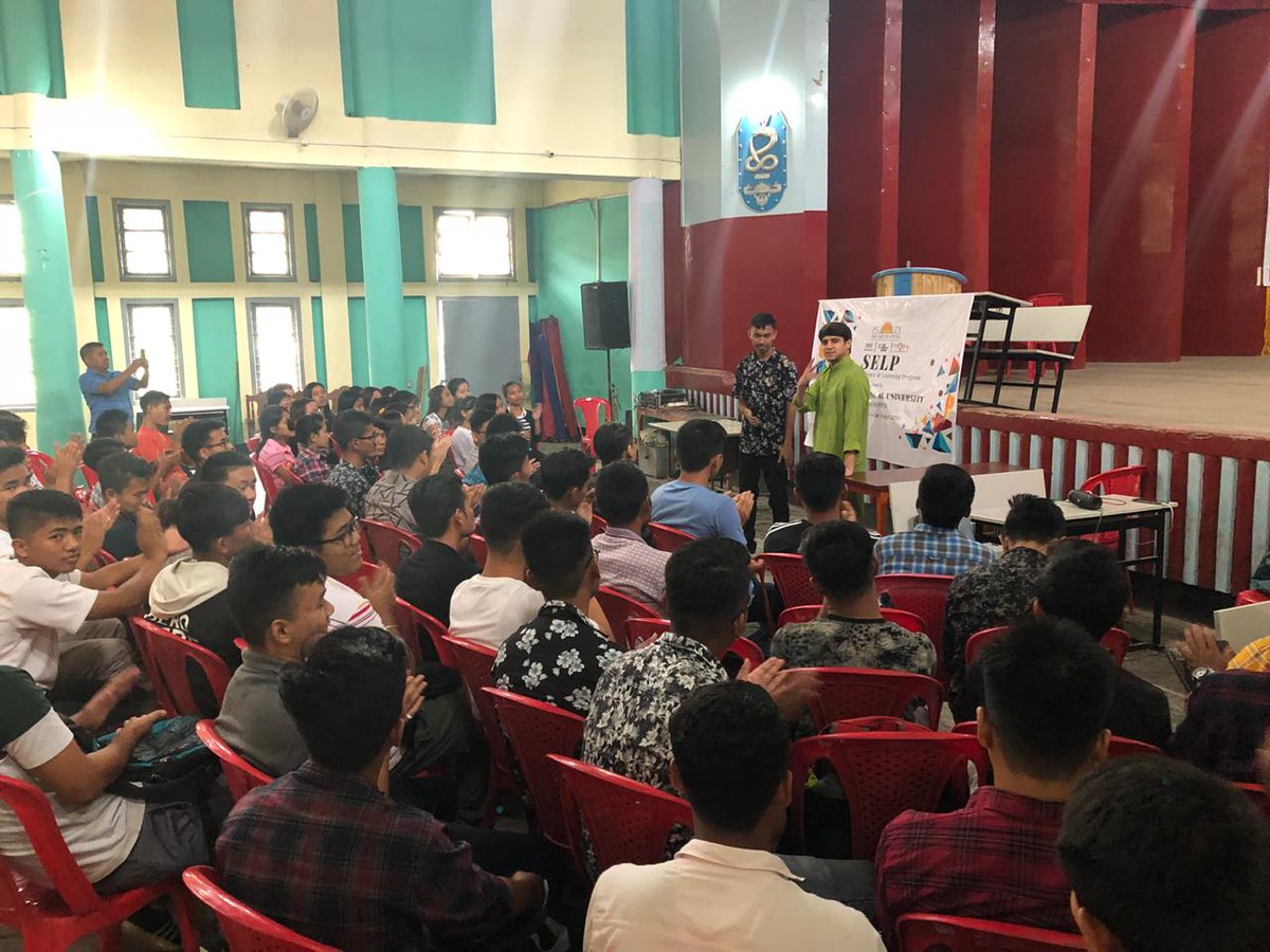 Aakarshankhuran's tweet image. @ArtofLiving Student Excellence and Learning Program( SELP)concluded at Manipur technical university ( MTU) Imphal.Students experienced SKY( Sudarshan kriya) technique. Just in 6 days they experienced change. "We are happy without a reason" many shared.
#Amazingtransformations