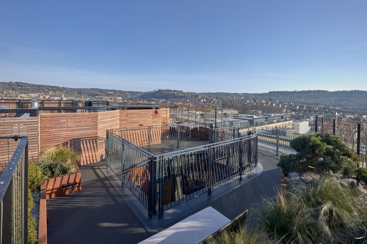 BathRiverside's tweet photo. Check out this view from the top floor of our #RoyalView building in #BathRiverside. Apartments are available to view in Bath Riverside, give us a call on 01225463517 to book a viewing today! #Bath #Property #Apartments https://t.co/cjYCiDvvJI