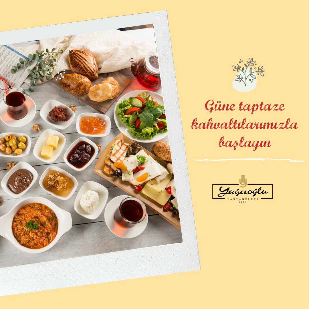 Mutlu Pazar'lar☀️ Güne taptaze başlamanız için eşsiz kahvaltılarımıza bekliyoruz🍳😍✌️ #YağcıoğluPastaneleri #kahvaltı #lezzet #istanbul

instagram.com/yagcioglupasta…