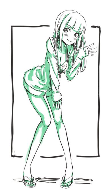 イラスト本に載せる予定のやつのラフ 