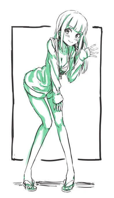 イラスト本に載せる予定のやつのラフ 