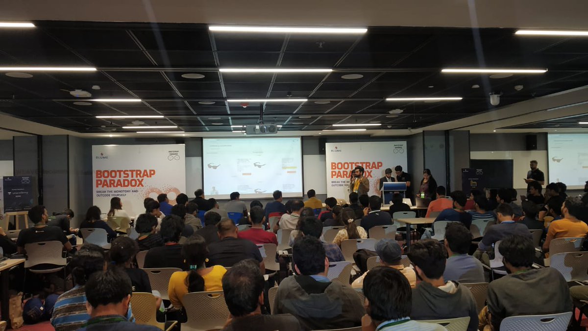 absolutelyshub's tweet photo. The final countdown begins⏱️Demo representation of the projects at #bootstrapparadox
#outcodeyourself https://t.co/NGDEGJHgVk