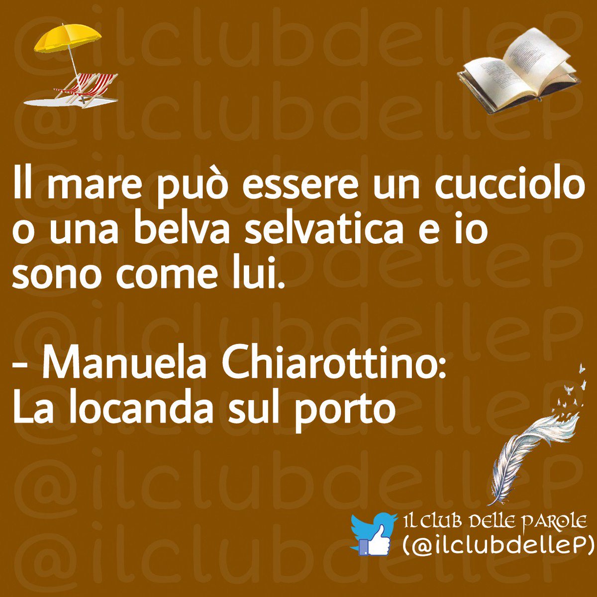 ilclubdelleP's tweet photo. Tratto dal romanzo #LaLocandaSulPorto di #ManuelaChiarottino.📚

🔹Segui Il Club Delle Parole anche su🔹:      

🔴Instagram: https://t.co/F30OFQ01tt (@ilclubdelleparole)            
⭕Facebook: https://t.co/vySE0QjTSE (@ilclubdelleparole )

#ilclubdelleparole #libro #frase https://t.co/QhnT3Jp0D1