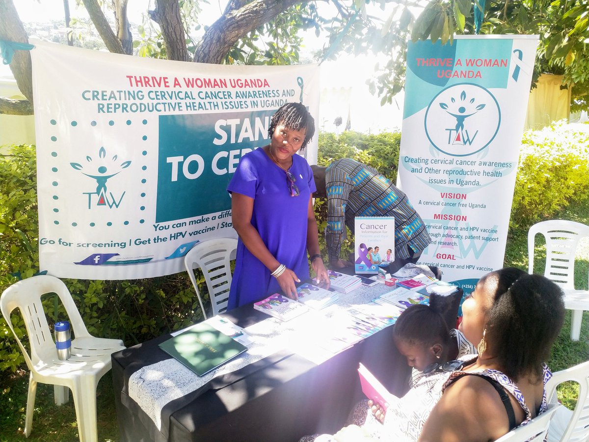 ThriveAWomanUg's tweet photo. Sharing is caring, we are at the @watotochurch health camp in Lubowa. Come and make a difference! by standing up to #cervicalcancer
Today, come and
👉🏿 Get screened
👉🏿 Vaccinate against #HPV
👉🏿Learn about #cervicalcancer
👉🏿More to treatment options by stage
&amp; It's Free
#ACS_SOURCE https://t.co/pYqXbbThQs