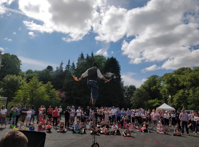 Streetwise_Ltd's tweet photo. Get yourself down to the @feilenahabhann today!

Catch Jim solo and Jitterbug Jackson from 1.30-4pm outside the All State Building. 

Make sure you spot our stilt walkers along the Lagan walkways! https://t.co/3kqAFoo6f9