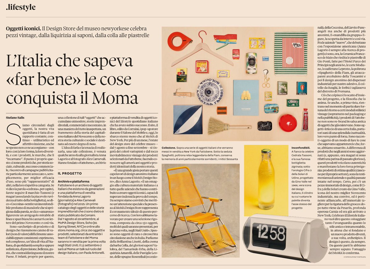 gdt62's tweet photo. L’Italia che sapeva fare bene le cose alla conquista del @MuseumModernArt via @sole24ore @Nova24Tec 

#StoriaDiInnovazione #Fattobene #MadeinItaly #design https://t.co/o1Aq2EnAOh