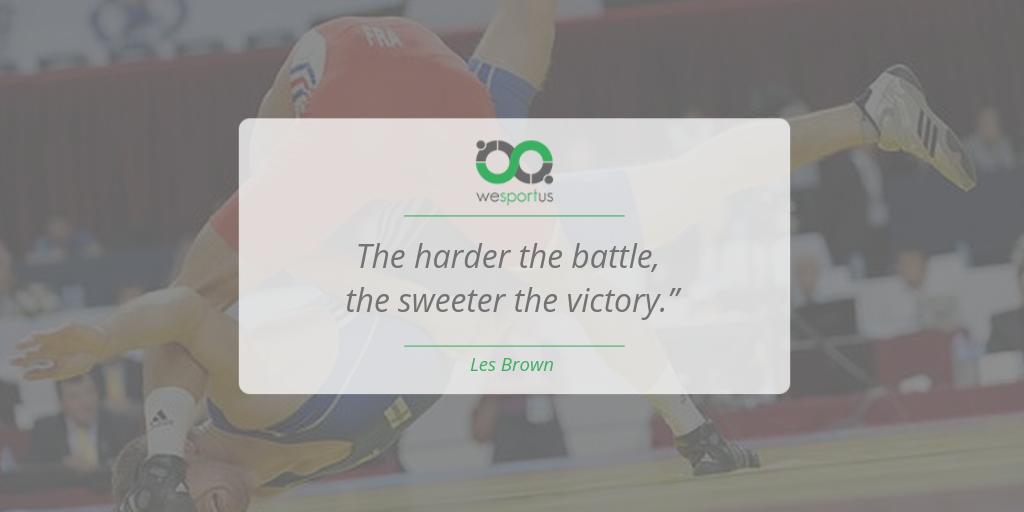 WeSportUs's tweet photo. "The harder the battle, the sweeter the victory.” – 𝗟𝗲𝘀 𝗕𝗿𝗼𝘄𝗻 
#Sunday #Motivation #Sports #News #WeSportUS https://t.co/QZVq6YqQDx