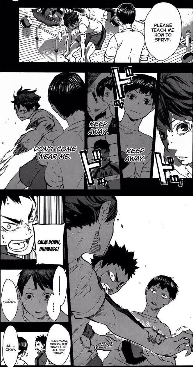 Kageyama is coming up to replace him, and Ushijima just seems endlessly ahead. And neither of them seem to even break a sweat 