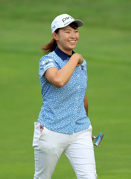 TheOpenJP's tweet photo. 全英AIG女子オープン3日目に67の好スコア、通算－14で単独首位に浮上した渋野日向子。1977年に全米女子プロゴルフ選手権を制した樋口久子以来の海外女子メジャー優勝へ、最高の位置につけている💪

#全英女子オープン 
#ウォーバーンGC
#渋野日向子 https://t.co/zzDMbrVrgn