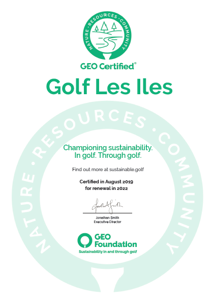 GOLFLESILES's tweet photo. Con orgoglio comunichiamo di aver ottenuto la prestigiosa certificazione della Geo Foundation.
---
Delighted to receive our Geo certification.
@RandA @Ecology1BIGGA @sustainablegolf @FederGolf @boni_golf https://t.co/H46ft9aaO3