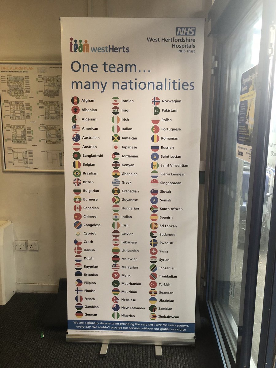 If everyone who has ever been grateful for non-British NHS staff followed and retweeted we would reach a million followers in minutes and be much stronger together

#OneTeam 

Image from <a href="/WatfordED/">Watford ED</a>