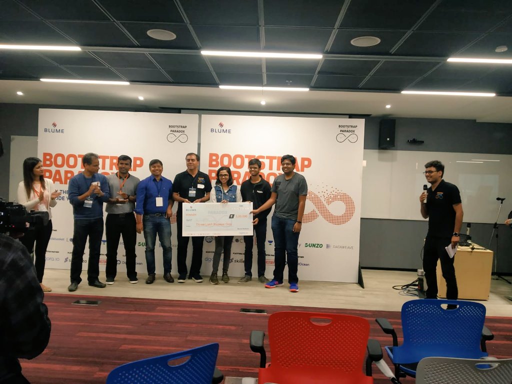 skillenza's tweet photo. The Winners are bits_please of #bootstrapparadox, Congratulations for the great win. Keep Slaying 🔥
@BlumeVentures @DunzoIt @unacademy @MechMocha @HelloMilkbasket @dataweavein @locus @agora @digitalocean @MicrosoftIndia
#outcodeyourself #Hackathon
#24hrshack https://t.co/fnZOnnc5JO