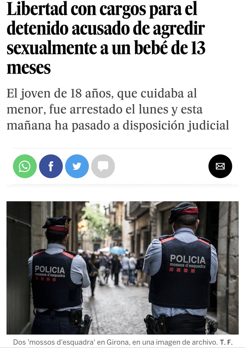 nuriaq's tweet photo. ⚖️ iustitia quo vadis? 

-Depredadores sexuales en LIBERTAD con cargos (alguno se fuga) 

- Maltratadores/ filicidas de bebés de 2 meses en LIBERTAD (el bebé acabó muriendo)

-Agresores sexuales de menores menores de 18 meses en LIBERTAD

#noenpassemniuna #victimologia https://t.co/oHalZdxUhY