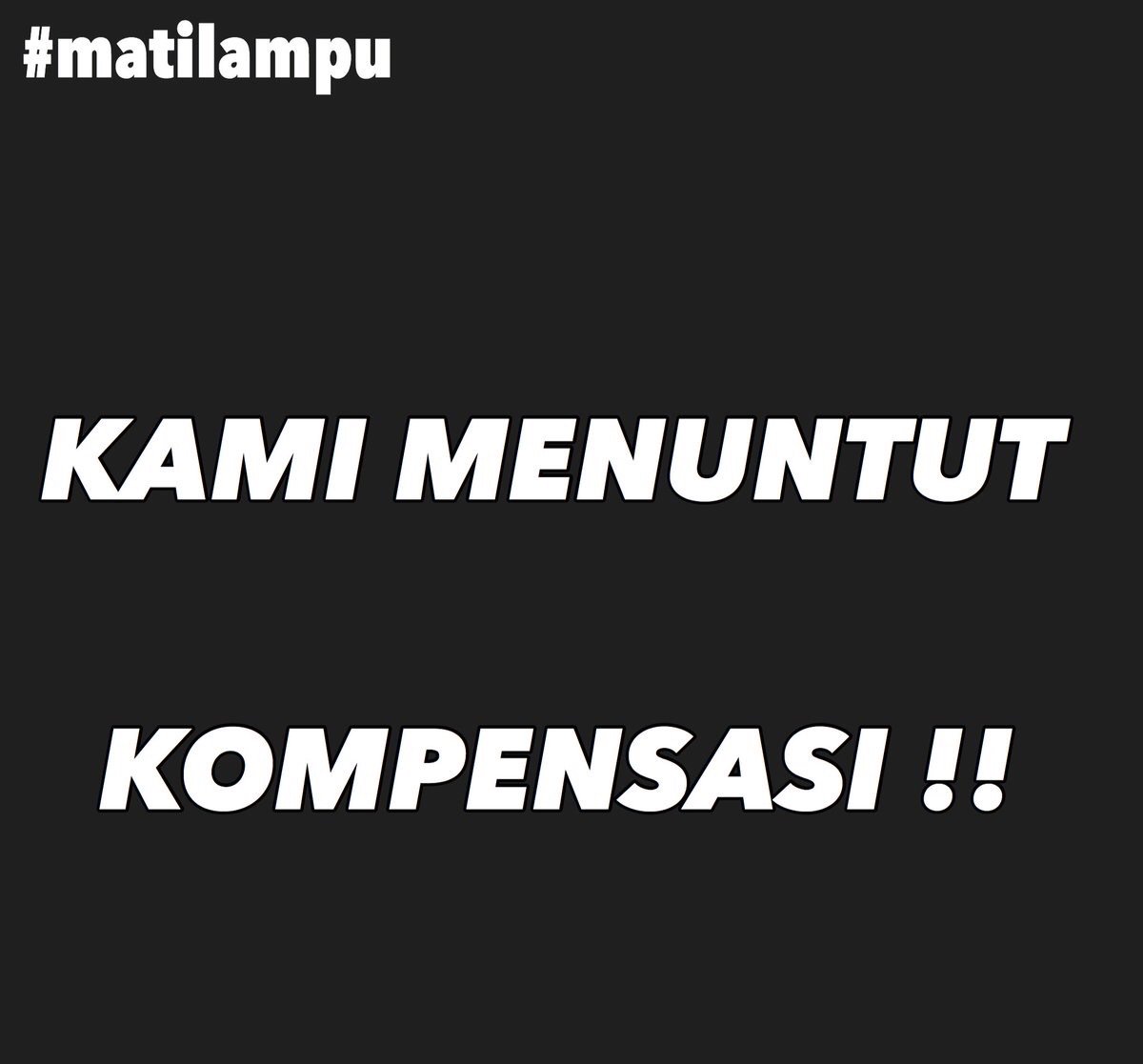 kalo pelanggan telat bayar, pln langsung ngirim ‘surat cinta’, gak ada reaksi cabut! tapi kalo mati lampu bilangnya minta maaf aja, kita legowo. Tapi kalo #matilampu berkepanjangan gini, ada bbrp kerugian nih krn padamnya listrik. bolehkah kita meminta hak sebagai pelanggan...