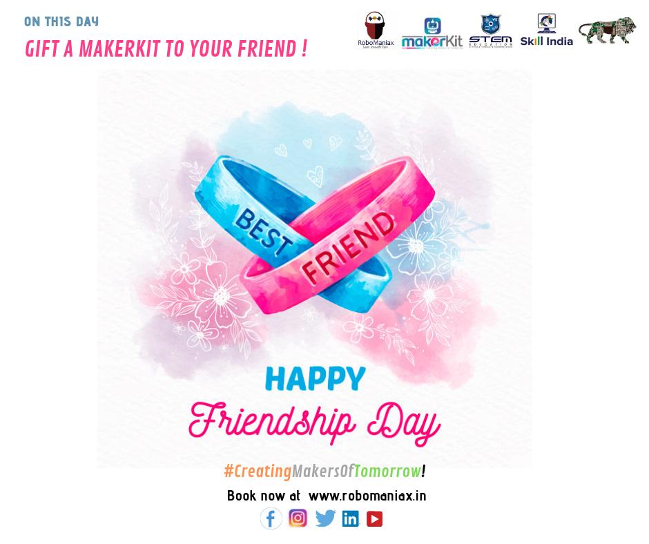 EdutechPvt's tweet photo. 'A friend in need is a friend indeed.'
This friendship day, gift your friend a #MakerKit ! 💜
 #HappyFriendshipDay #HeartTheHate https://t.co/k1Kf8aYnKR
