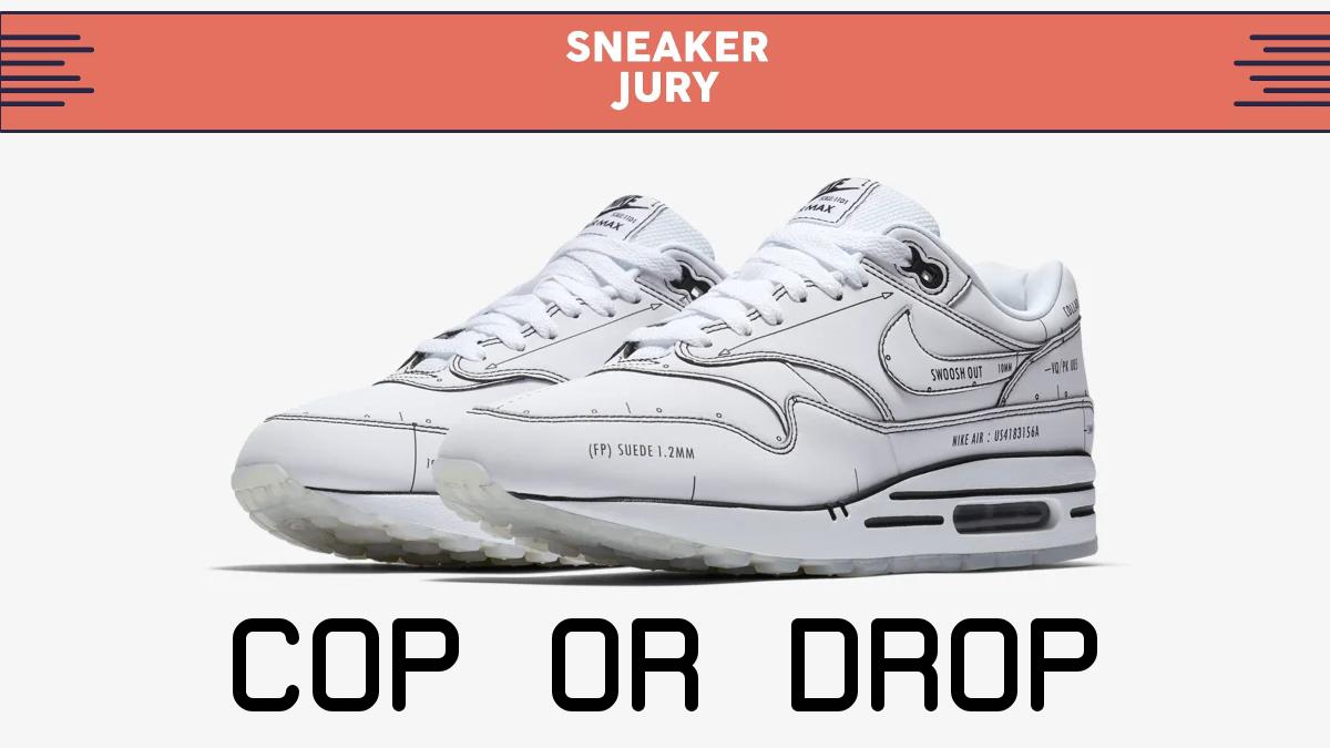 SneakerJury's tweet photo. ✔️ COP or DROP ❌ 

Your opinion about the Nike Air Max 1 - Schematic?
Would you cop this #sneaker or drop⁉️

This shoe will be released on the 9th of august.

#Nike #Sneakers #Sneakernews #Schematic #COPorDrop #KicksOnFire #Kicks https://t.co/kjPGIYv5WM