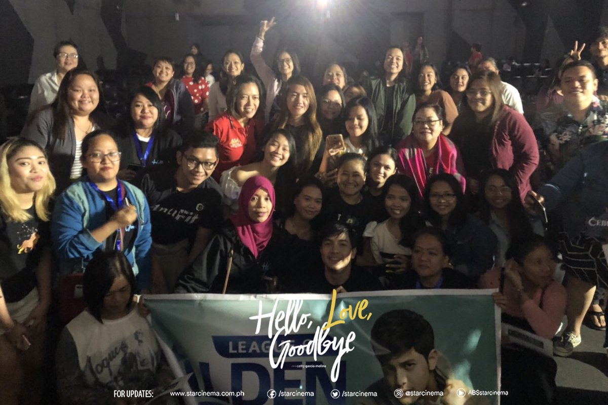 StarCinema's tweet photo. #HelloLoveGoodbye block screening c/o League of Alden Warriors ❤️ #HelloLoveFamDay https://t.co/dNg97IbnIw